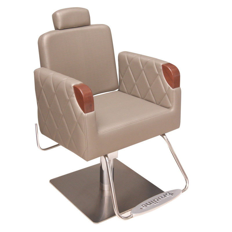 Cadeira Poltrona Hidráulica Letícia Maquiagem Reclinável - Fabricante:  Darus Design - Cor: Champanhe Acetinado