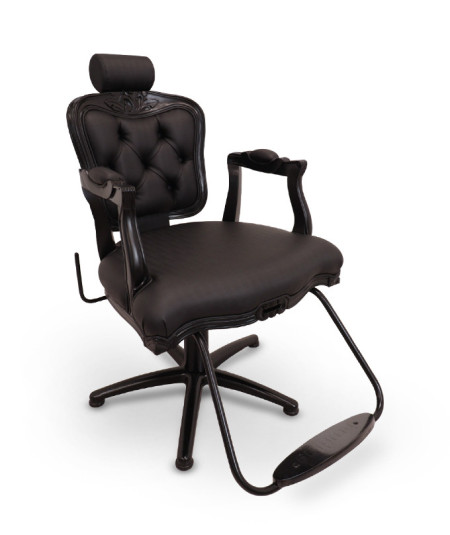 Cadeira Clássica Para Salão De Beleza Don Luís Black │ Brudine