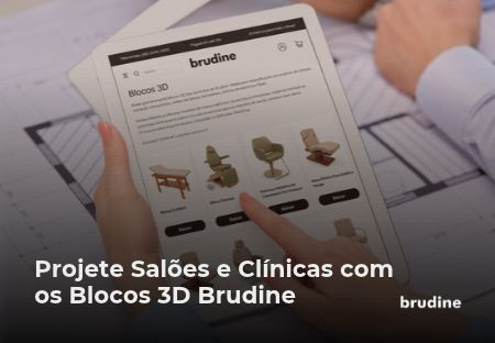 Blocos 3D Gratuitos para SketchUp: Como Criar Projetos de Salões e Clínicas com Móveis Brudine